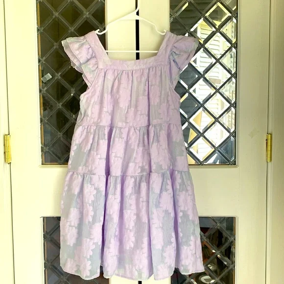 Entro Ruffle Sleeve Sunday Brunch Lavender Mini Babydoll Dress small 2 NWT $65 - Picture 6 of 10